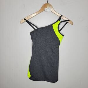 Beyond Yoga Tank Size Small Built in Shelf Bra Gray Adjustable Straps Workout